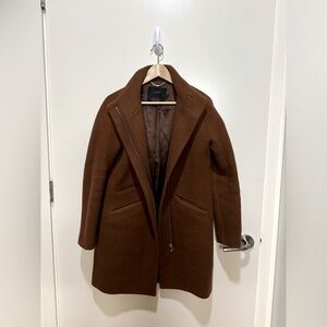 JCrew Cocoon Coat in Italian Wool (Brown) Size 2